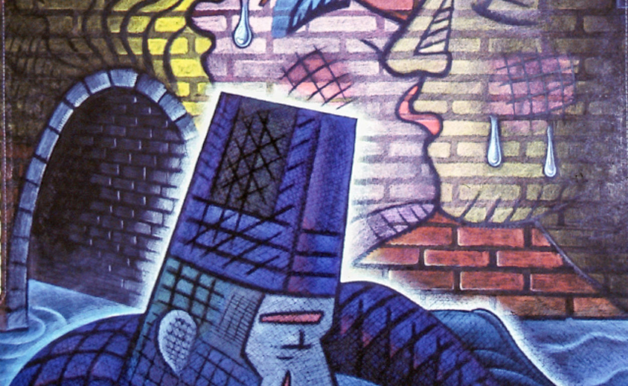 Young Clown Mired at the Tunnel of Love